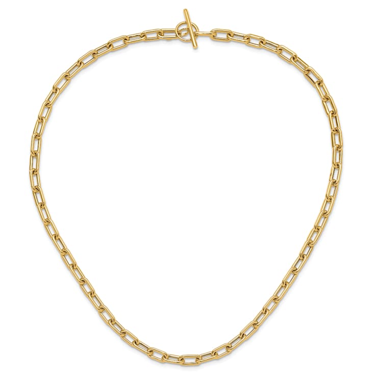 14K Yellow Gold Polished Fancy Toggle Link Necklace