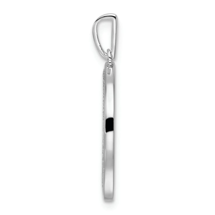14K White Gold Gatsby Diamond Initial U Charm