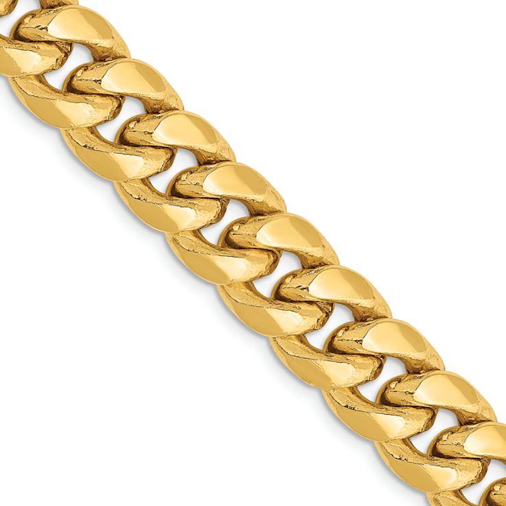 14k Yellow Gold 9.3mm Miami Cuban Link 28 Inch Chain
