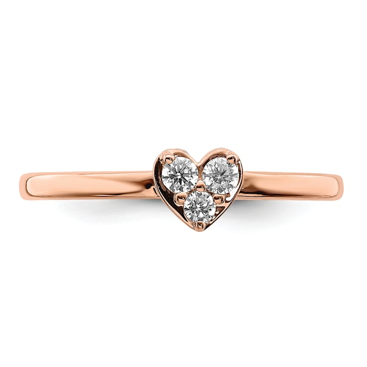 14K Rose Gold First Promise Diamond Promise/Engagement Ring 0.13ctw