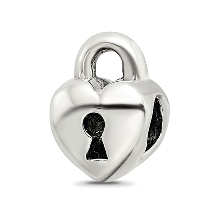 Sterling Silver Heart Lock Bead