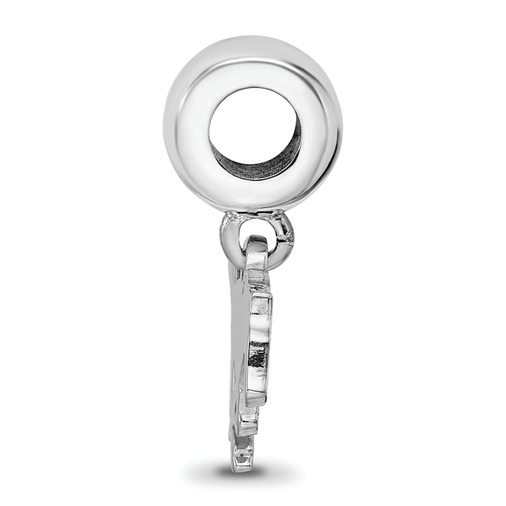 Sterling Silver Rhodium-plated LogoArt Southern Methodist University
Small Dangle Bead