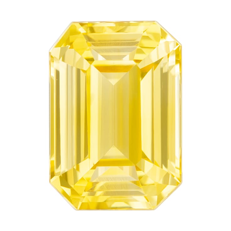 Yellow Sapphire Unheated 9.94x6.96mm Emerald Cut 3.65ct