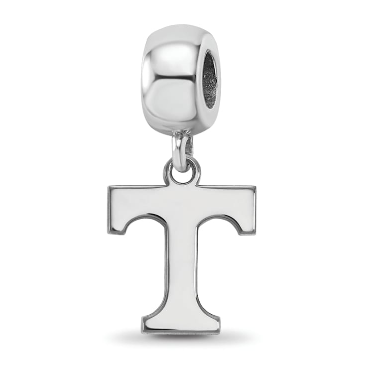 Sterling Silver Rhodium-plated LogoArt University of Tennessee Small
Dangle Bead