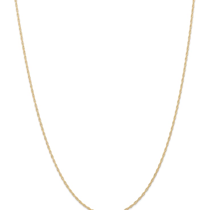 14k Yellow Gold 1.35mm Solid Cable 16 Inch Chain