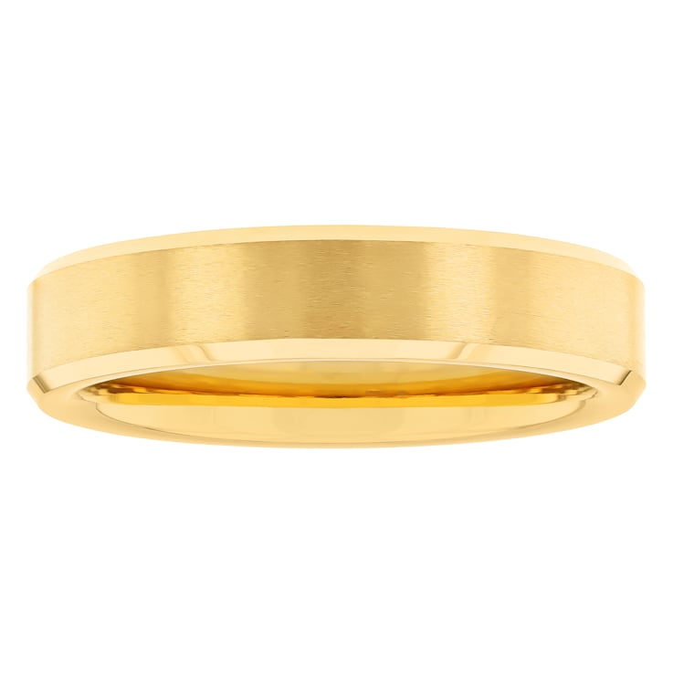 Robert Alton Men's Beveled Edge 6mm Band Ring In Tungsten