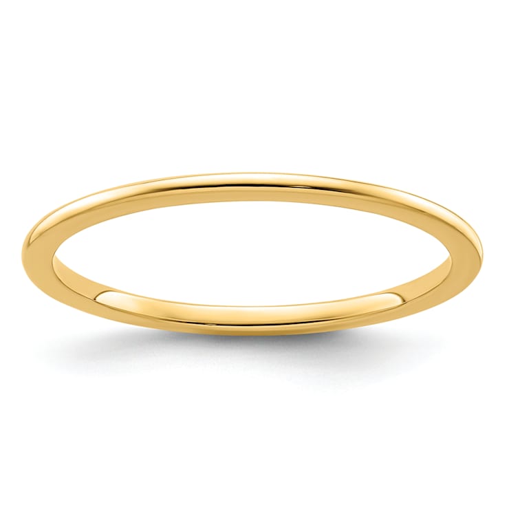 10K Yellow Gold 1.2mm Half Round Stackable Expressions Band