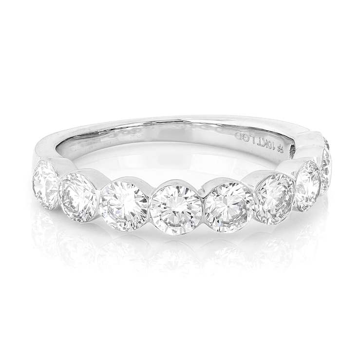 Lab-Grown FloatIng Diamond Band Ring In 10K White Gold