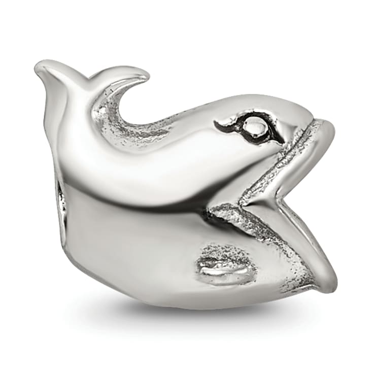 Sterling Silver Whale Bead