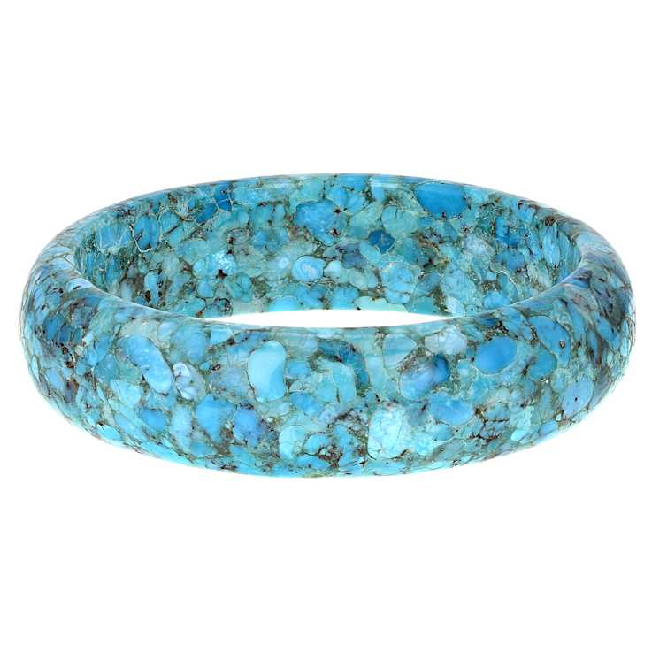 Turquoise Bangle Bracelet In Sterling Silver