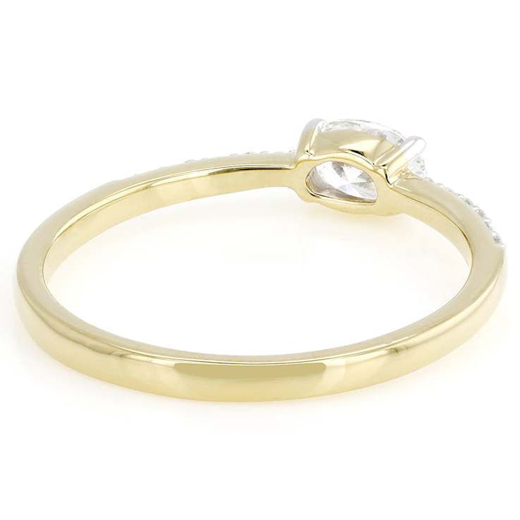 Oval And Round Lab-Grown Diamond Band Ring In 14K Gold Over Sterling
Silver 0.40ctw