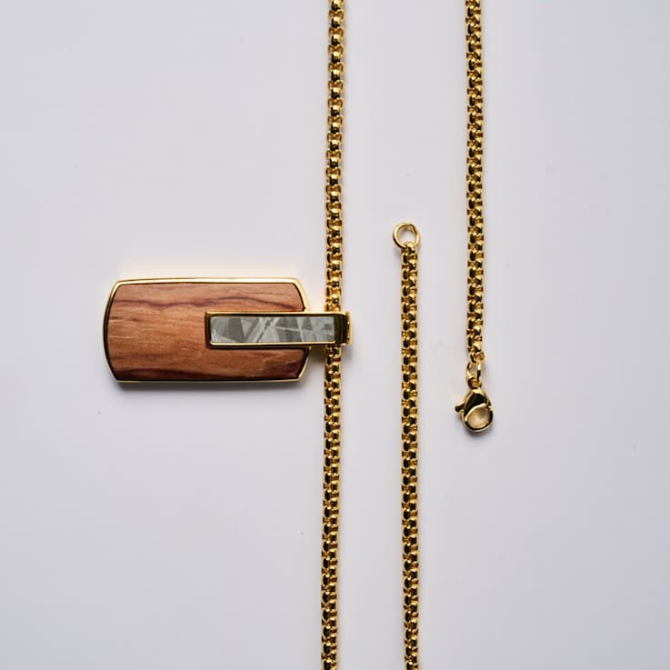 Atlantica Dog Tag Wood Meteorite