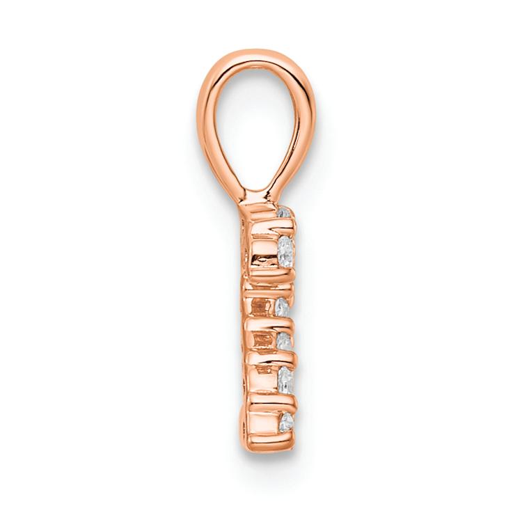 14k Rose Gold Diamond Number 2 Pendant