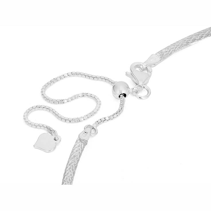 Textured Diamond-Cut Omega Chain Necklace In 18K Gold Over Sterling Silver