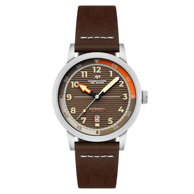 Dominatore Del Mare Camogli Brown Dial White Bezel Brown Stainless Steel
Band Automatic Watch