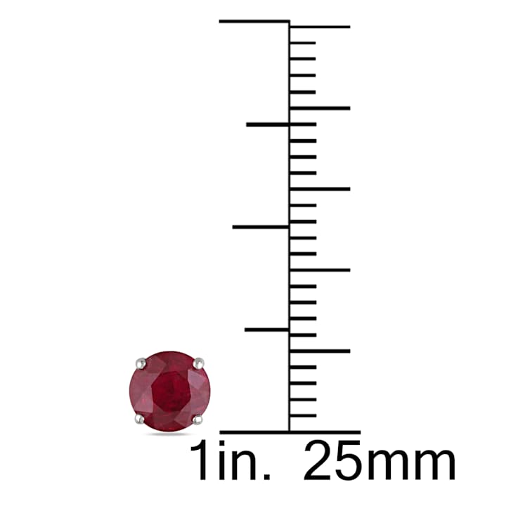 Ruby 14K White Gold Earrings 1.38ctw