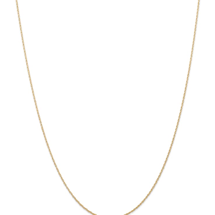 14k Yellow Gold 0.7mm Solid Cable 18 Inch Chain