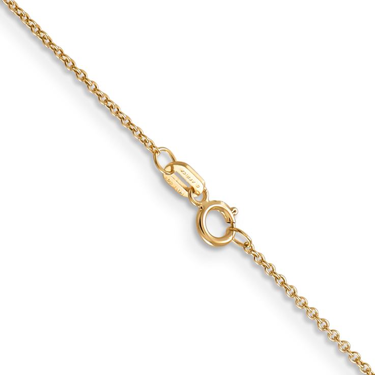 14k Yellow Gold 0.9mm Solid Cable 24 Inch Chain