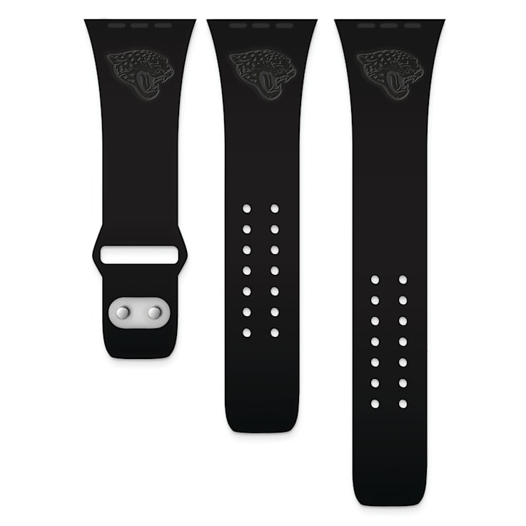 Gametime Jacksonville Jaguars Debossed Silicone Apple Watch Band 38 40mm M L. Watch not included. 19Z38O