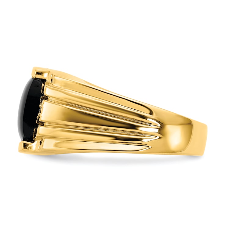 10K Yellow Gold AA Diamond men's ring