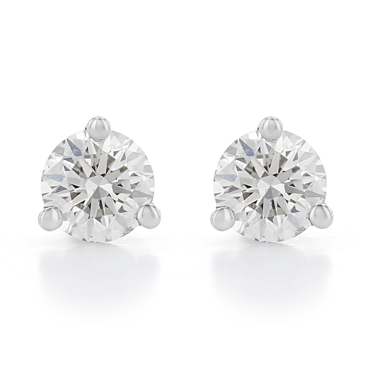 Certified White Lab-Grown Diamond H-I SI 14k White Gold Martini Stud
Earrings 0.50ctw