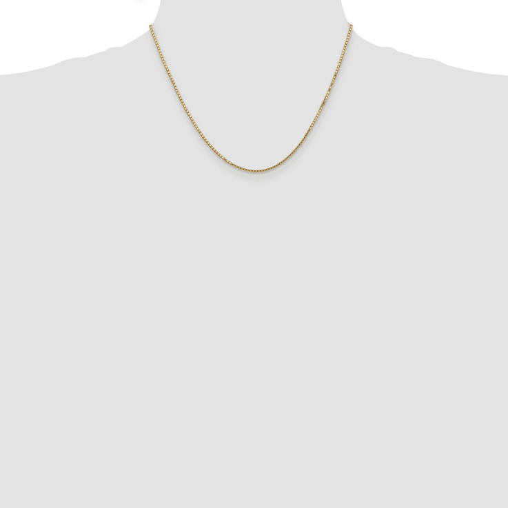 14k Yellow Gold 1.5mm Box Chain 18"