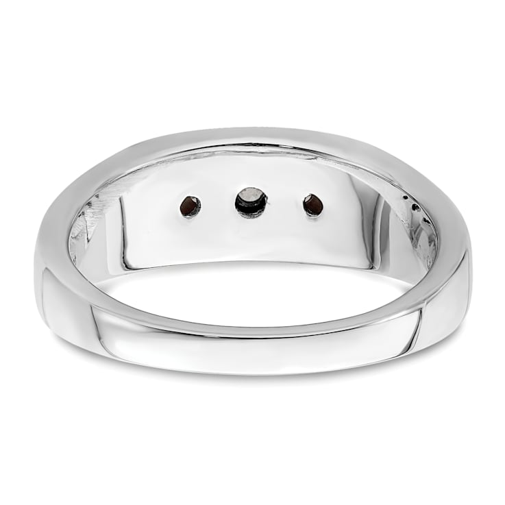 Rhodium Over 14K White Gold Lab Grown Diamond SI1/SI2, G H I, Men's Ring
