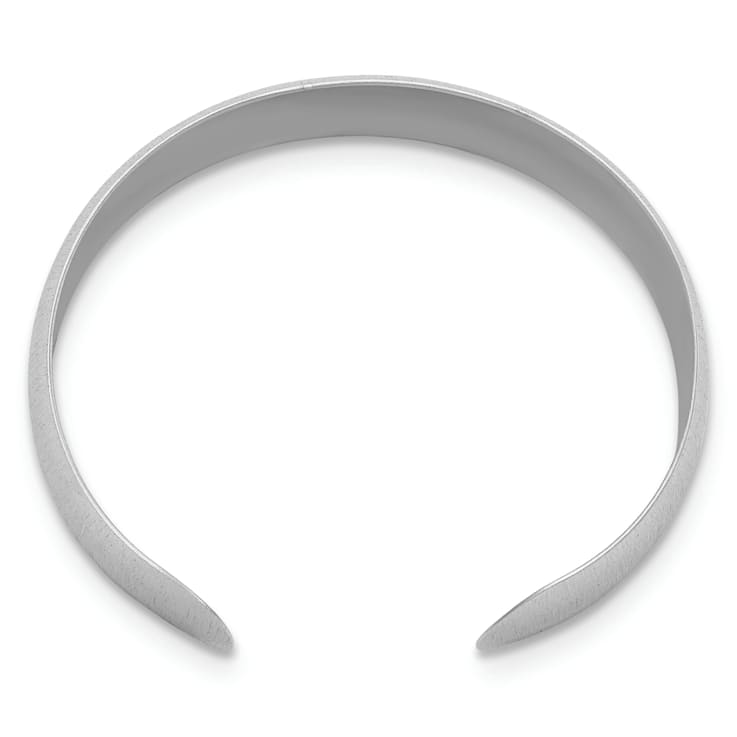 Wide Brushed Sterling Silver Cuff Bangle In Sterling Silver