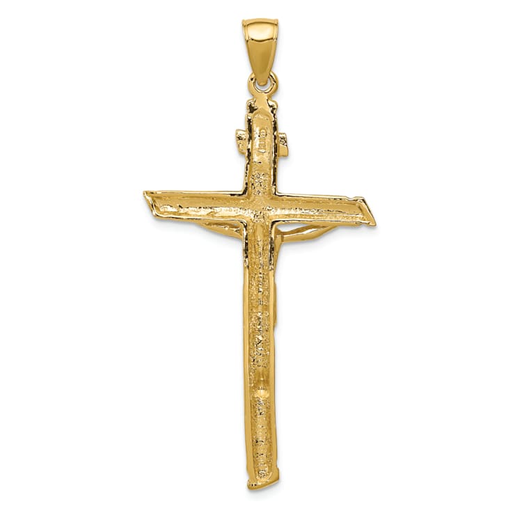 14K Yellow Gold INRI Crucifix Pendant