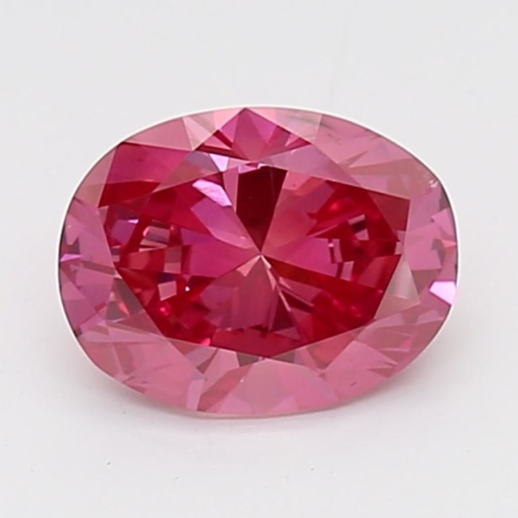 0.99ct Deep Pink Oval Lab-Grown Diamond SI1 Clarity IGI Certified