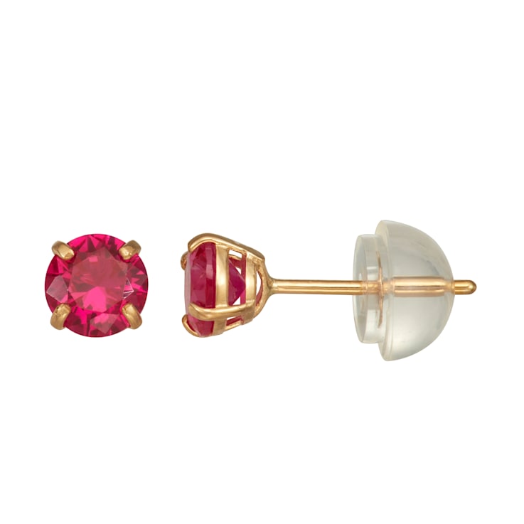 Children's ruby stud earrings best sale