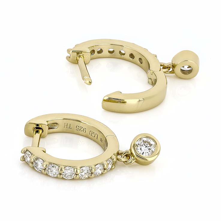 Everyday Lab-Grown Diamond Huggie Earrings 0.60ctw In 14K Gold Over
Sterling Silver