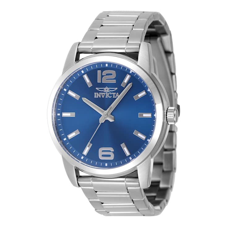 Invicta Celestial 43mm Blue Dial Stainless Steel Band Quartz Watch
