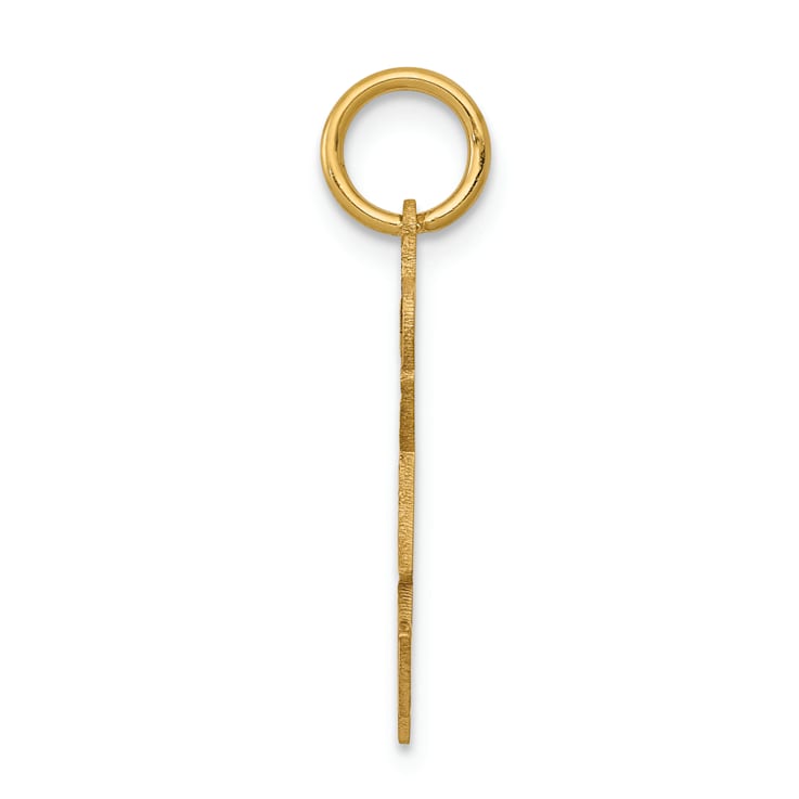 14k Yellow Gold Satin Girl with Bow on Left Charm
