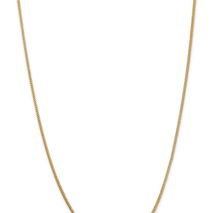 14k Yellow Gold 1.3mm Solid Franco 16 Inch Chain