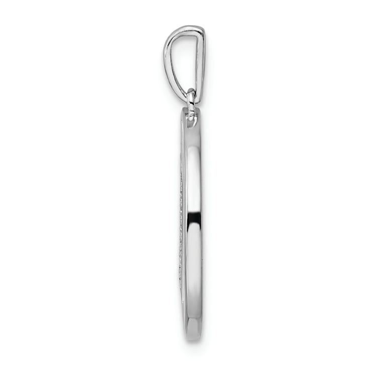 14K White Gold Gatsby Diamond Initial M Charm