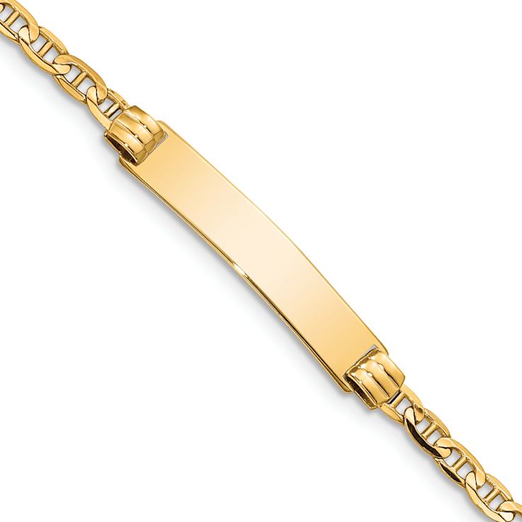 10k Yellow Gold Children's Mariner Link ID Bracelet