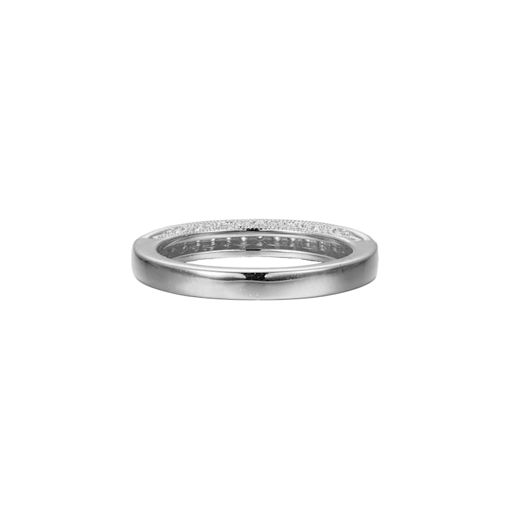 White Cubic Zirconia Platineve Ring With Band 3.63ctw - 134KNB