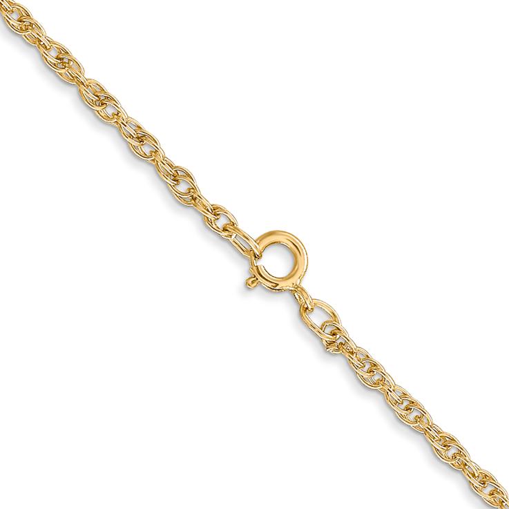 14k Yellow Gold 1.55mm Solid Cable 20 Inch Chain