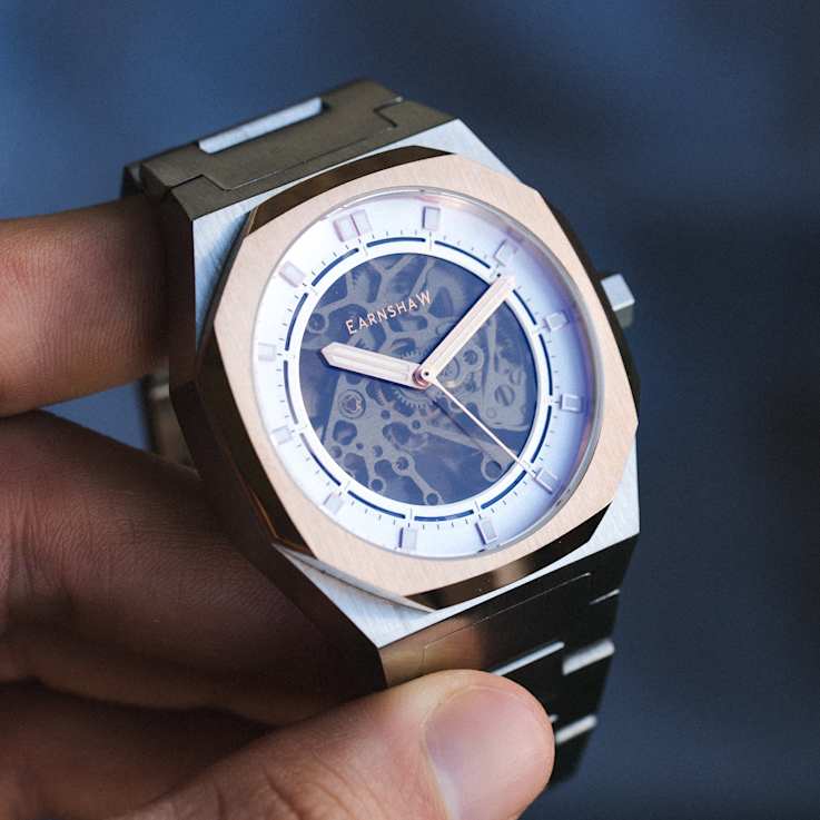 Thomas Earnshaw Discovery Drake Skeleton Silver Dial White Stainless
Steel Band Automatic Watch