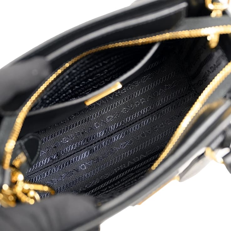Prada Triangle Logo Black Saffiano Lux Leather Crossbody