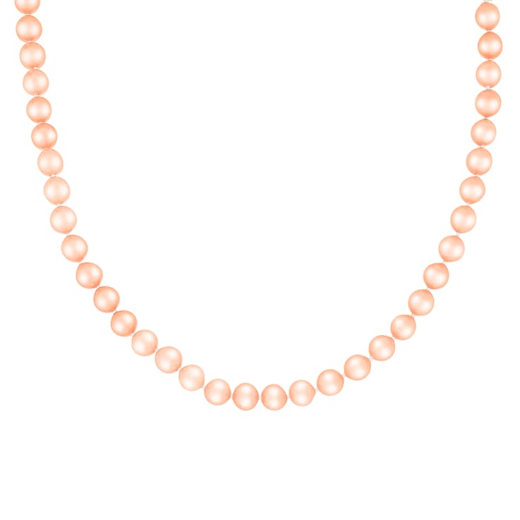 7-7.5mm Pink Cultured Freshwater Pearl 14k Yellow Gold Jewelry Set