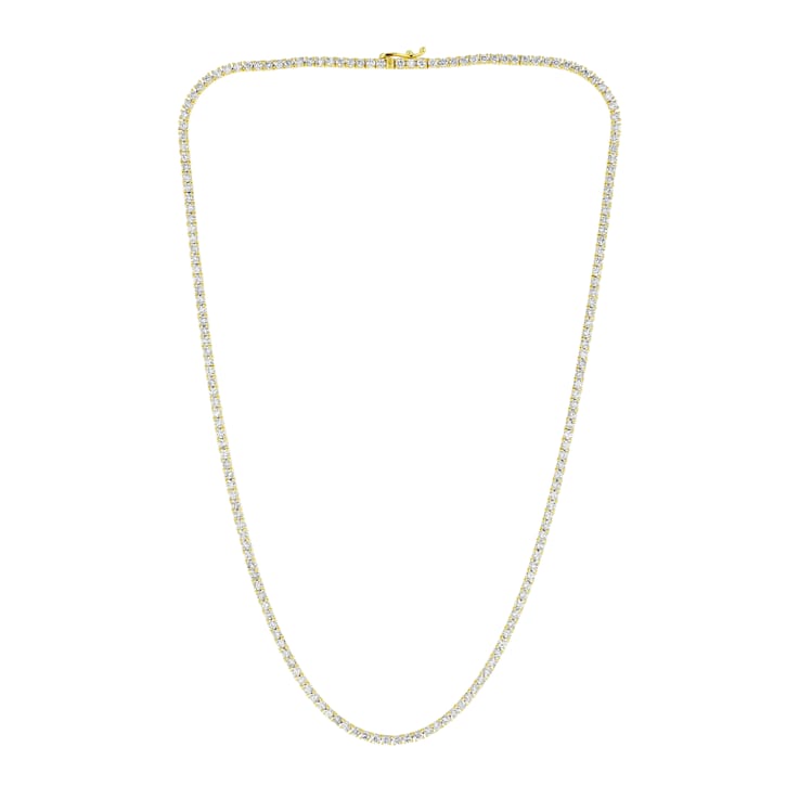 6.15ctw Diamond Tennis Necklace in 14k Yellow Gold