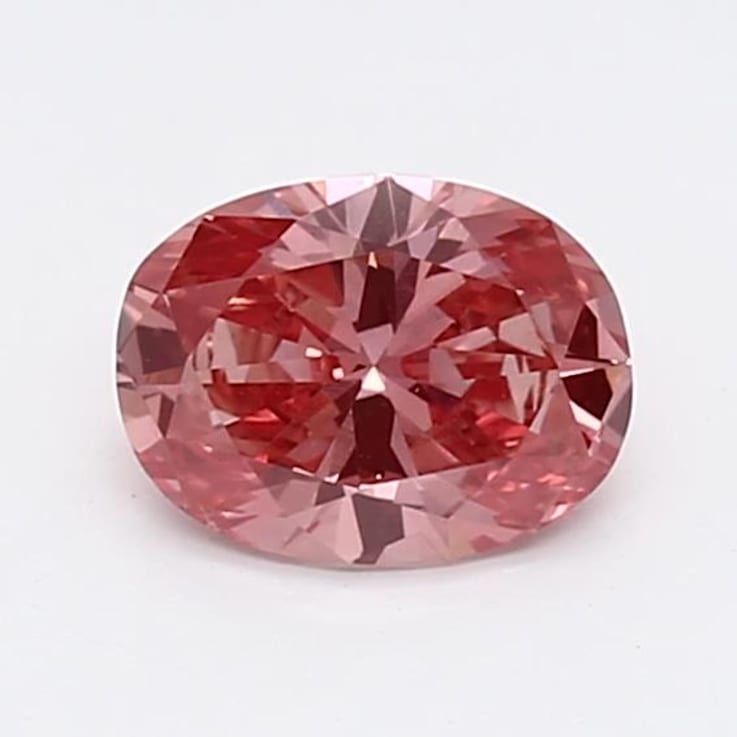 0.69ct Vivid Pink Oval Lab-Grown Diamond VS2 Clarity IGI Certified