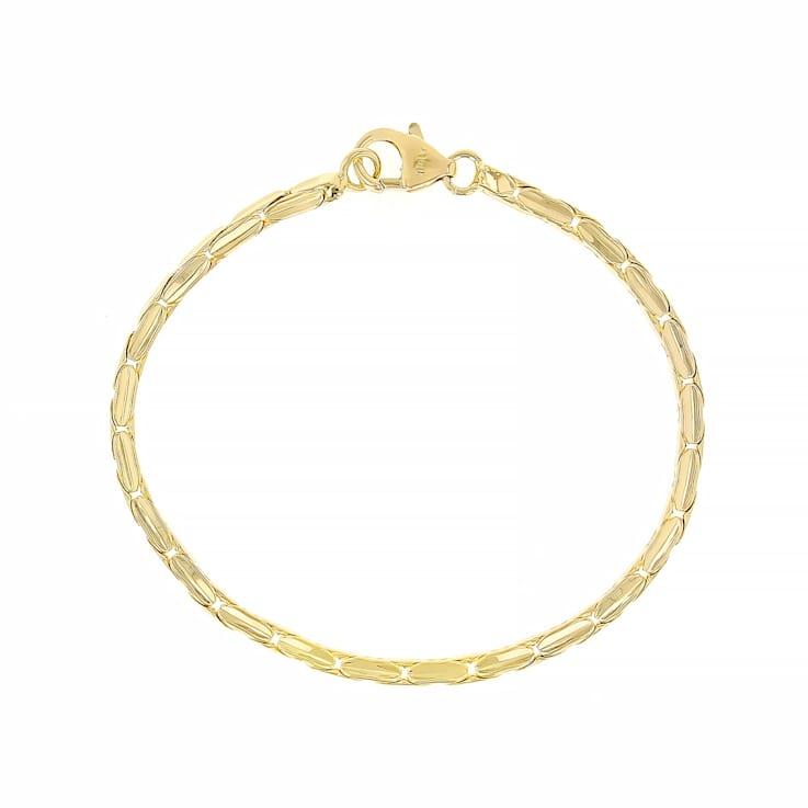 Cardano Link Chain Bracelet In 18K Gold Over Bronze
