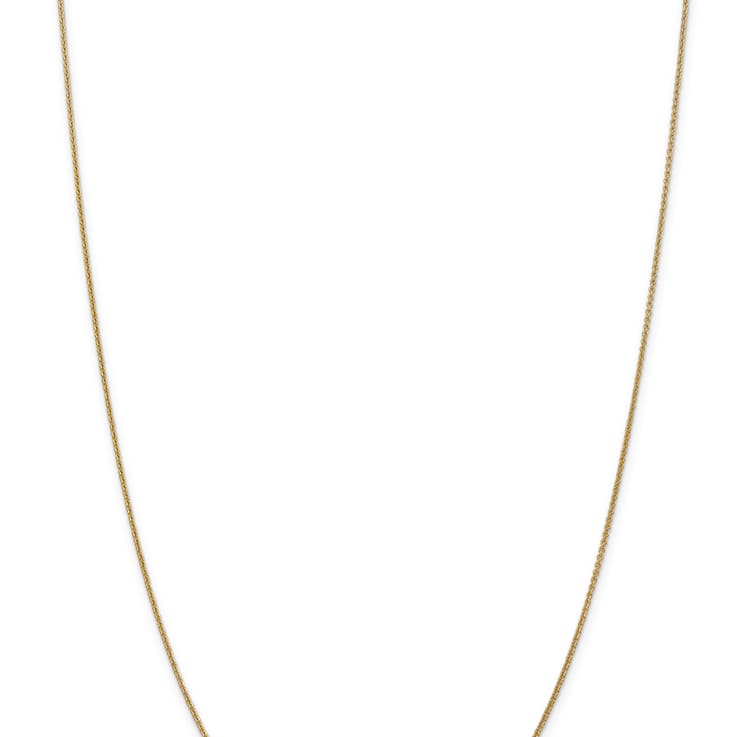 18K Yellow Gold 1.15mm Solid Diamond-Cut Cable 18 Inch Chain