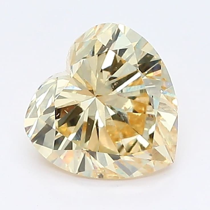 1.06ct Light Yellow Heart Shape Lab-Grown Diamond SI1 Clarity IGI Certified