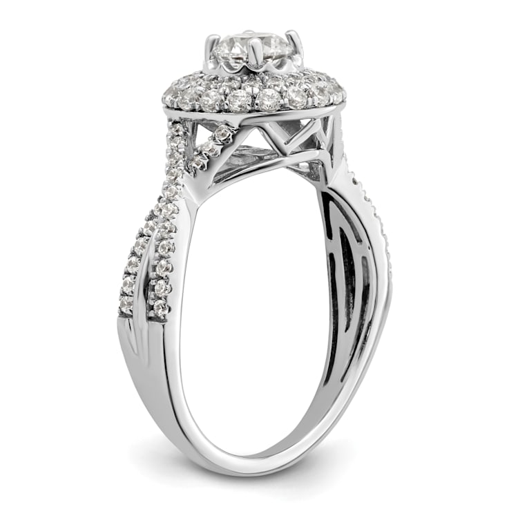 Rhodium Over 14K White Gold Eternal Promise Lab Grown Diamond Halo
Complete Ring 1.008ctw