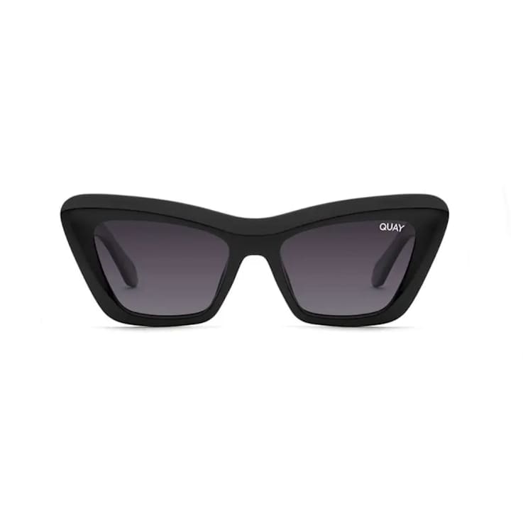 Quay On the Radio Black Cat Eye Frame / Smoke Lenses Sunglasses