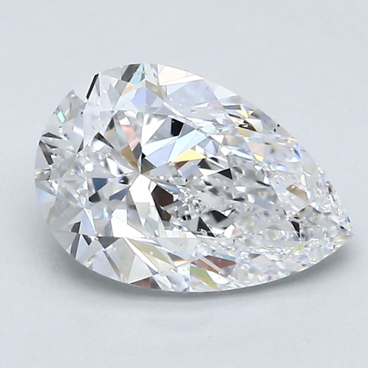 1.9ct Natural White Diamond Pear Shape, D Color, SI1 Clarity, GIA Certified